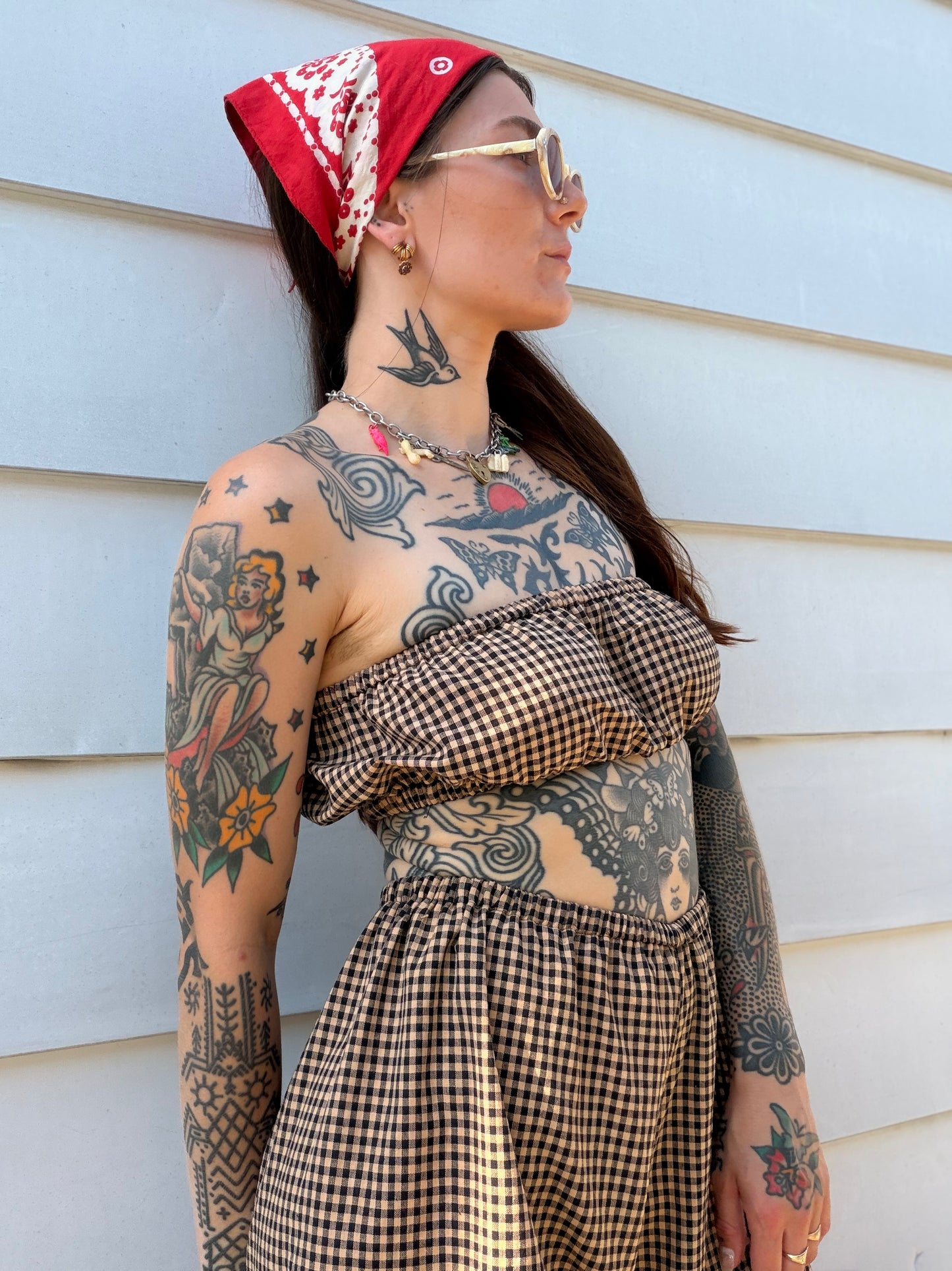 Brown & Black Checkered Bando