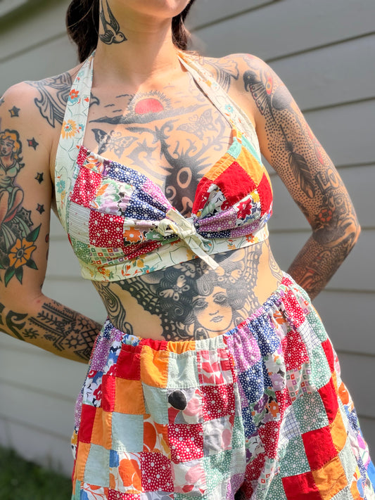 S Quilt Halter Top