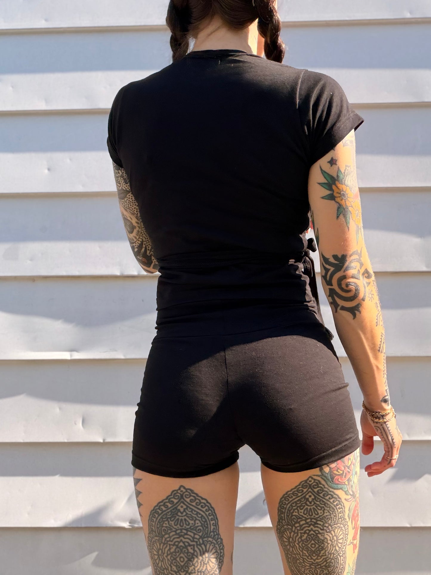 Black Wrap Tee