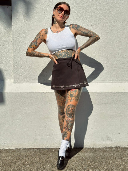 Sun Love X Chain Black Skort