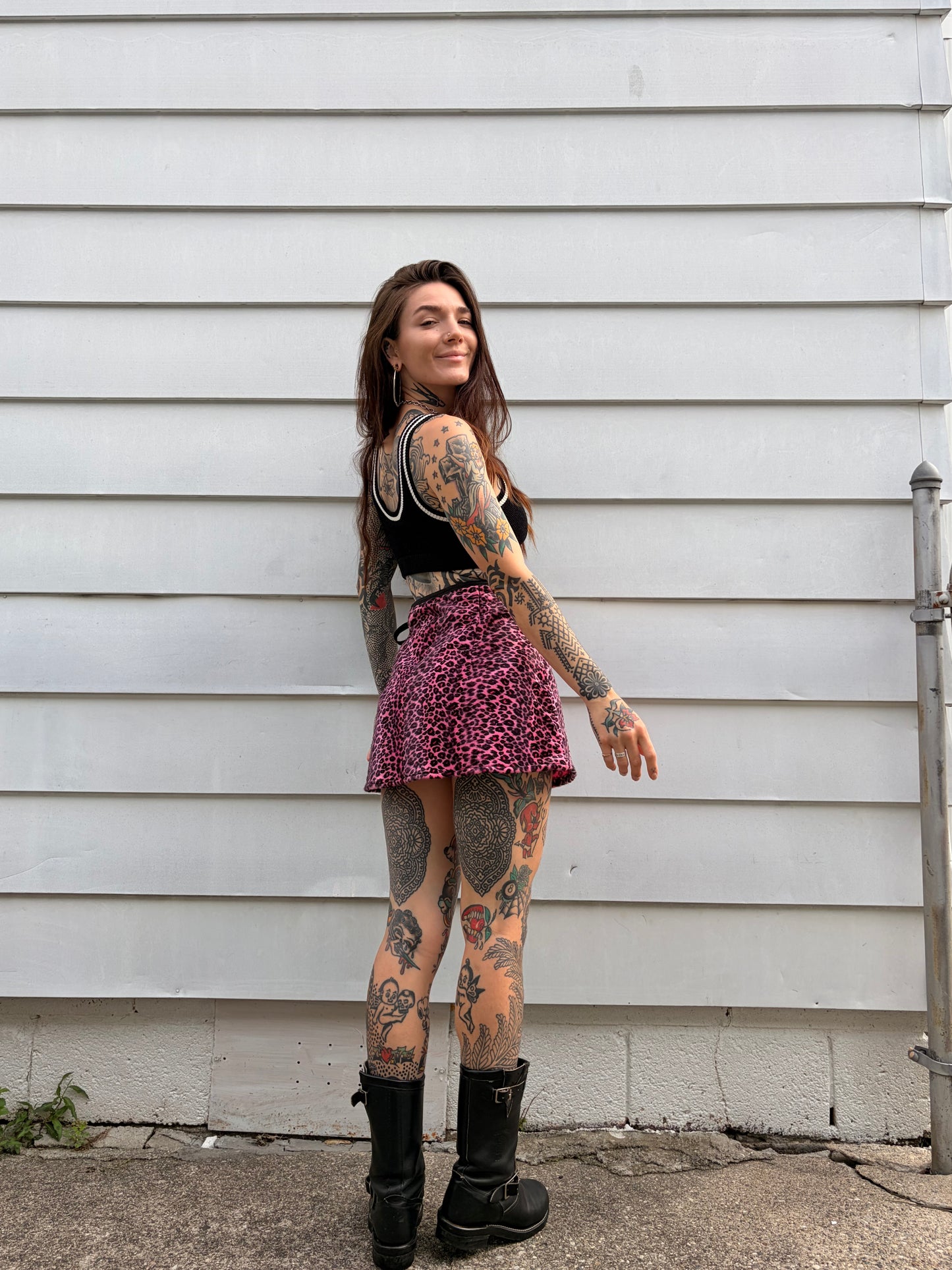 Pink Cheetah Skort