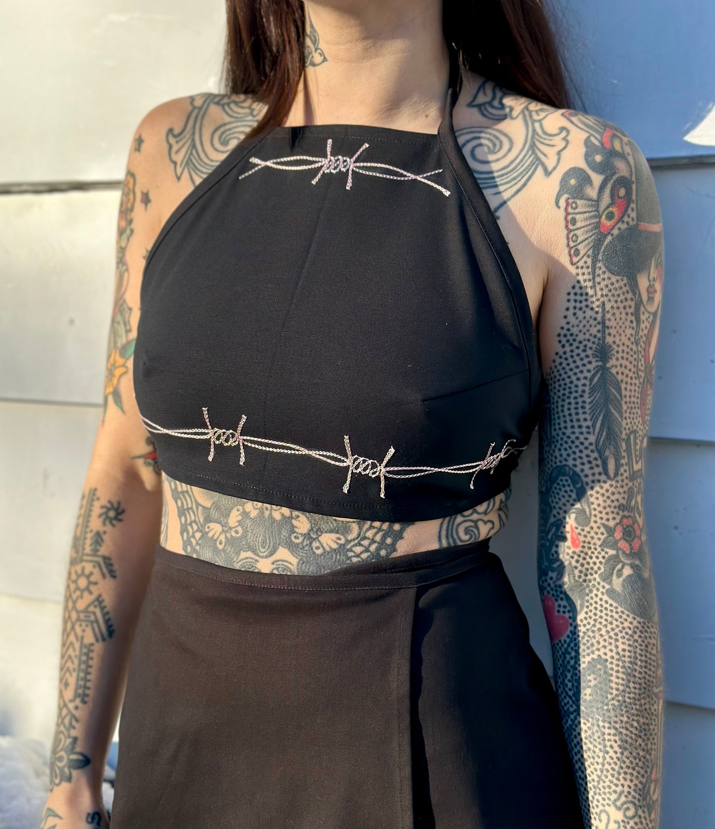 Sun Love X Chain Tie Top