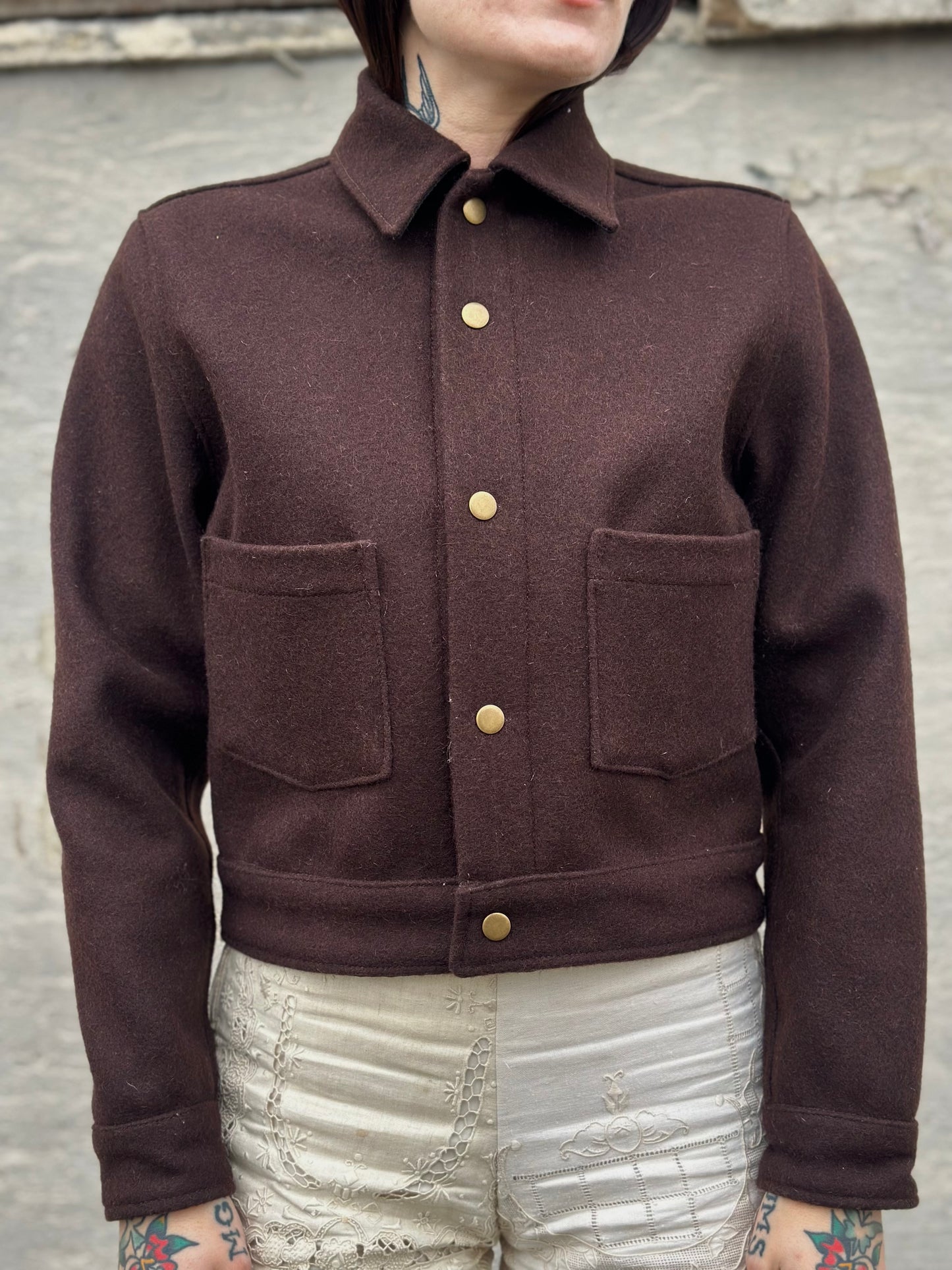 Brown Wool Jacket (XS)