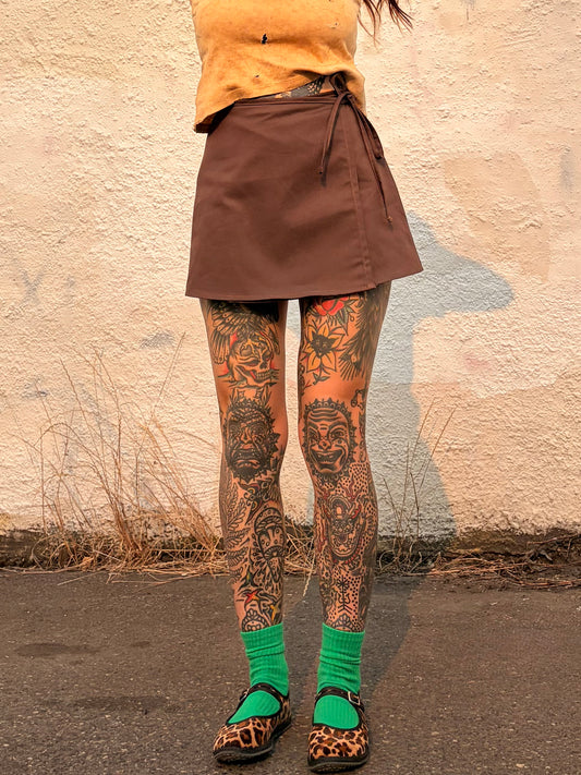Brown Twill Skort