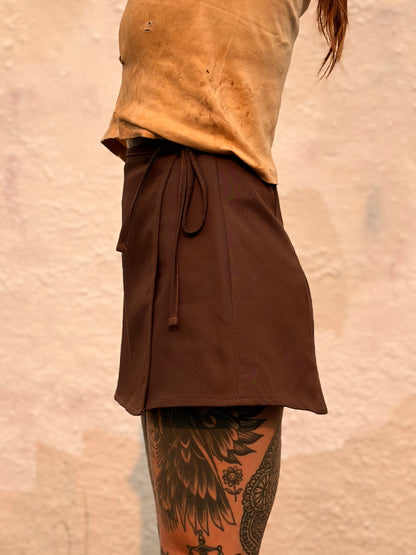 Brown Twill Skort
