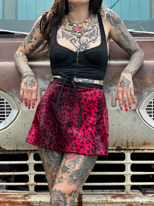 Red Leopard Skort