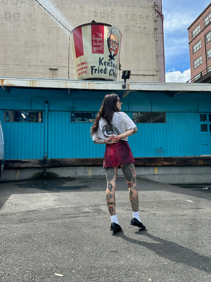 Red Leopard Skort